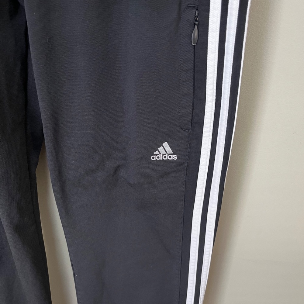 Adidas 3 Stripe Black Track Pant/Size Medium - Picture 4 of 7